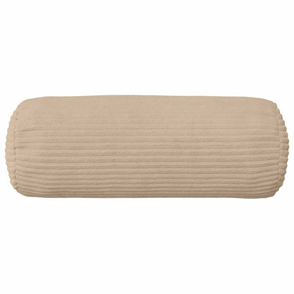 Cushion Cover 2 pcs HEERLEN Taupe Ø 15 x 40 cm Corduroy