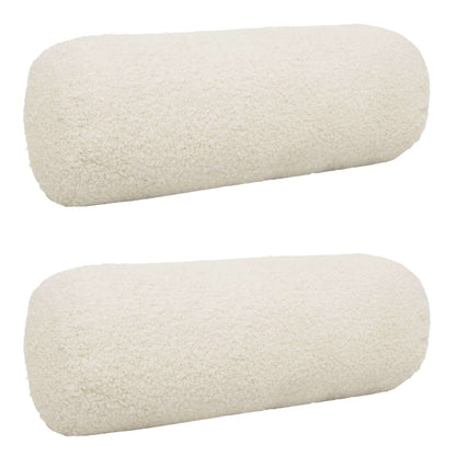 Cushion Cover 2 pcs HEERLEN Cream Ø 15 x 40 cm Bouclé