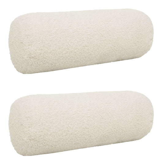 Cushion Cover 2 pcs HEERLEN Cream Ø 15 x 40 cm Bouclé