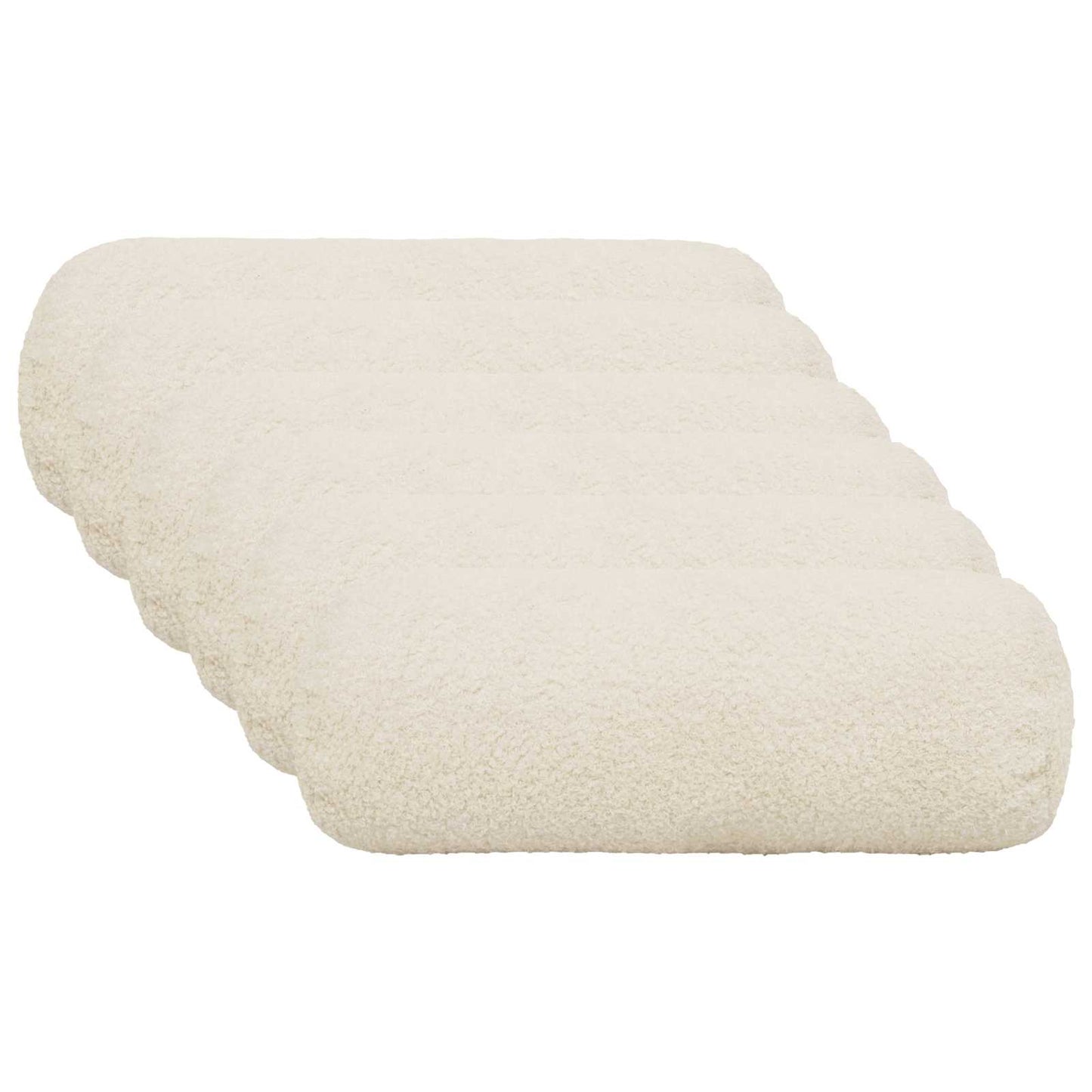 Cushion Cover 6 pcs HEERLEN Cream Ø 15 x 40 cm Bouclé