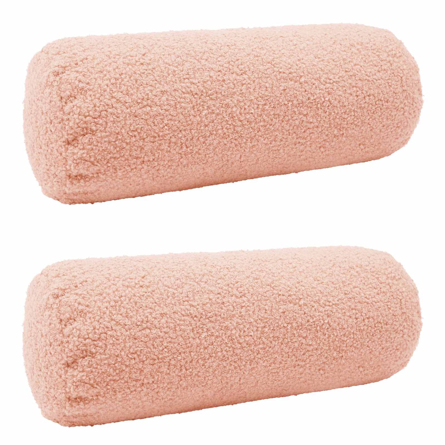Cushion Cover 2 pcs HEERLEN Pink Ø 15 x 40 cm Bouclé