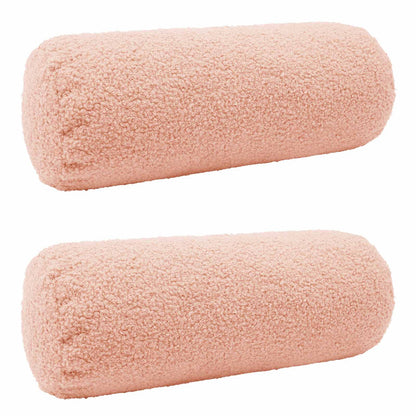 Cushion Cover 2 pcs HEERLEN Pink Ø 15 x 40 cm Bouclé