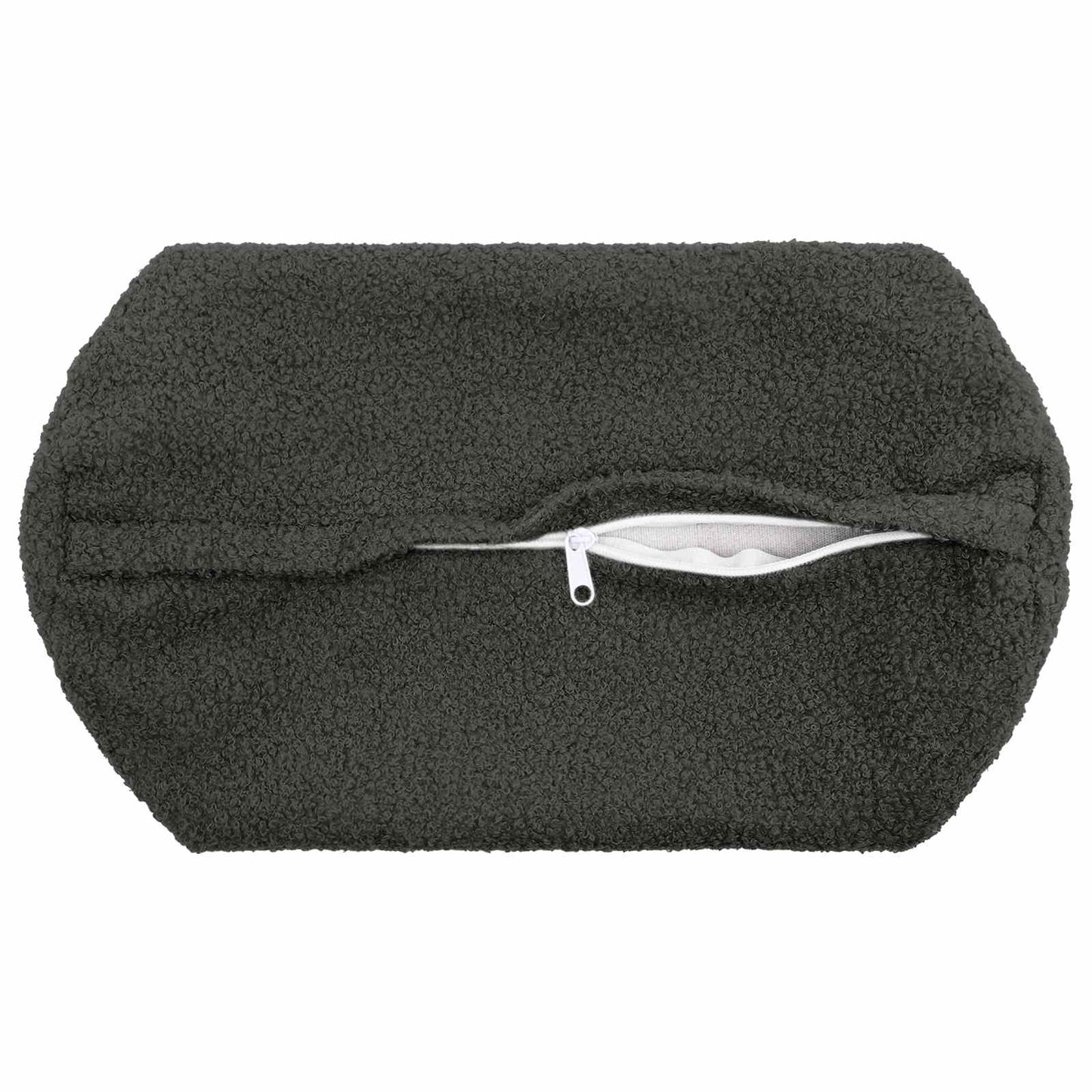 Cushion Cover 2 pcs HEERLEN Dark Grey Ø 15 x 40 cm Bouclé