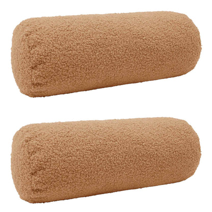 Cushion Cover 2 pcs HEERLEN Beige Ø 15 x 40 cm Bouclé