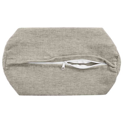 Cushion Cover 6 pcs HEERLEN Light Grey Ø 15 x 40 cm