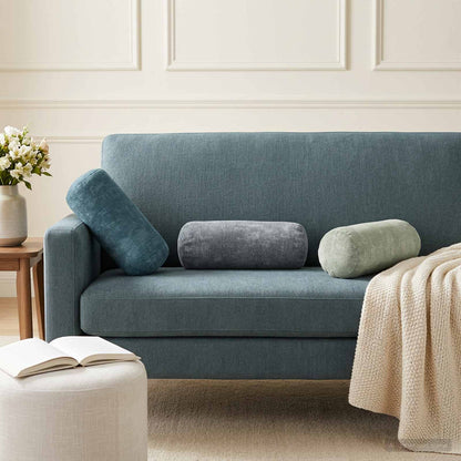Cushion Cover 6 pcs HEERLEN Light Blue Ø 15 x 40 cm