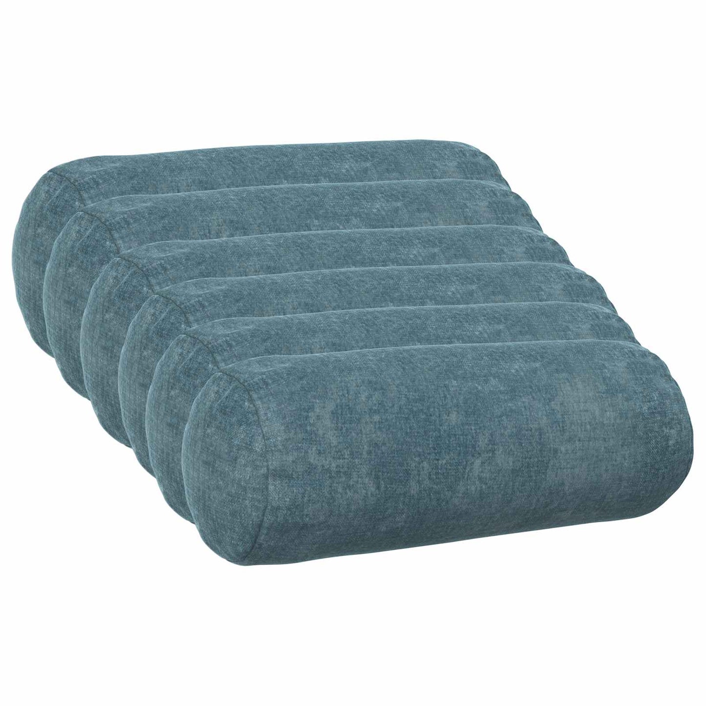 Cushion Cover 6 pcs HEERLEN Blue Ø 15 x 40 cm Chenille Fabric