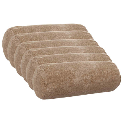 Cushion Cover 6 pcs HEERLEN Brown Ø 15 x 40 cm Chenille Fabric