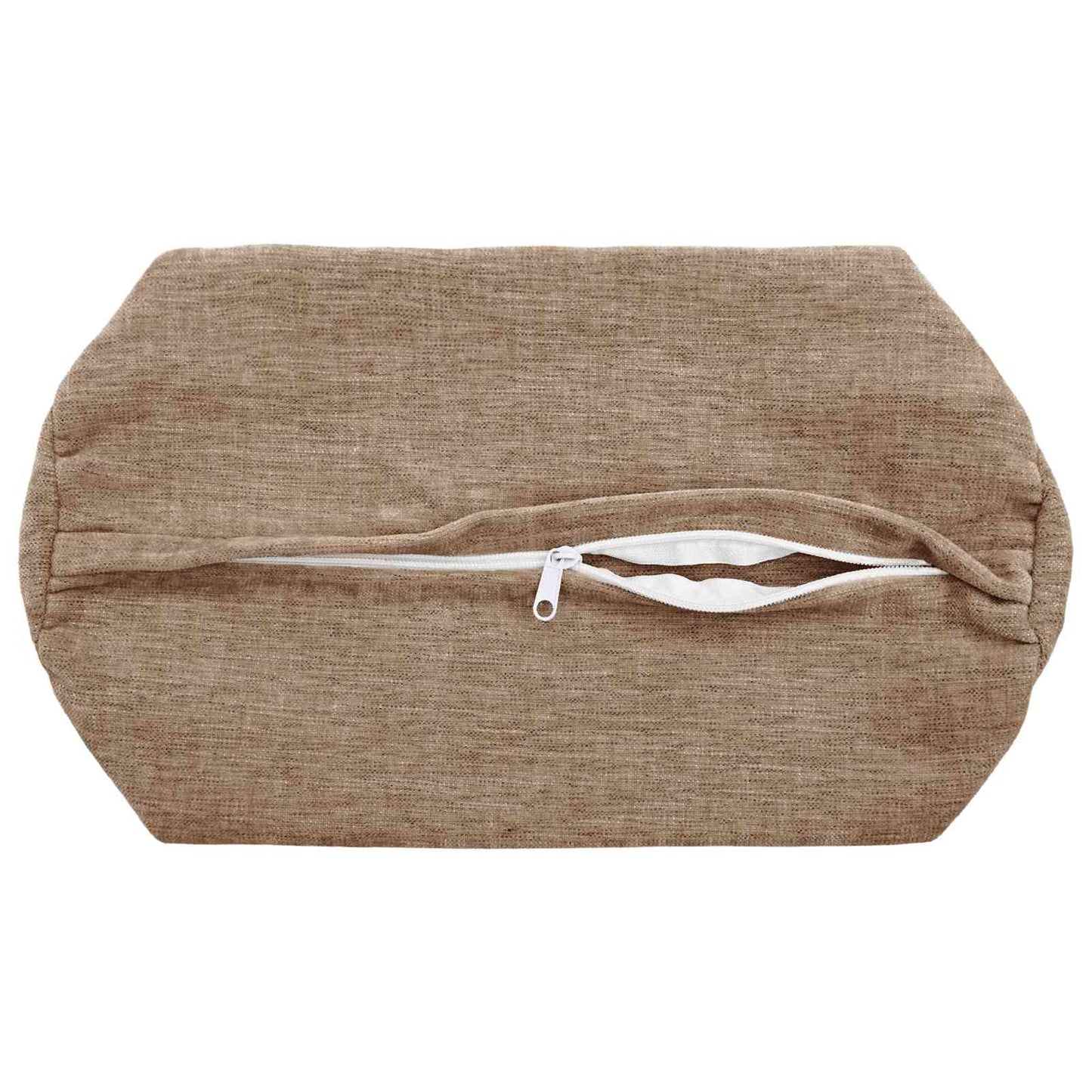 Cushion Cover 6 pcs HEERLEN Brown Ø 15 x 40 cm Chenille Fabric