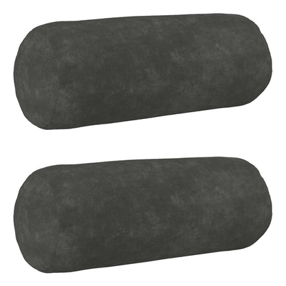 Cushion Cover 2 pcs HEERLEN Anthracite Ø 15 x 40 cm