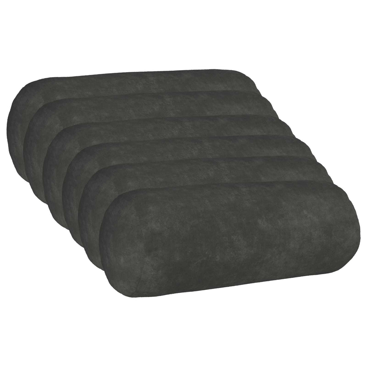 Cushion Cover 6 pcs HEERLEN Anthracite Ø 15 x 40 cm