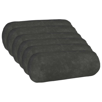 Cushion Cover 6 pcs HEERLEN Anthracite Ø 15 x 40 cm