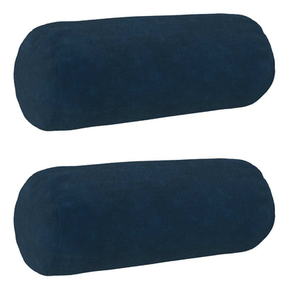Cushion Cover 2 pcs HEERLEN Blue Ø 15 x 40 cm Microfiber Fleece
