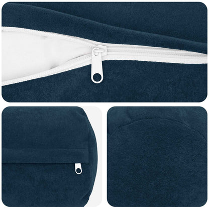 Cushion Cover 6 pcs HEERLEN Blue Ø 15 x 40 cm Microfiber Fleece