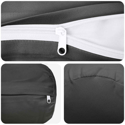 Cushion Cover 2 pcs HEERLEN Anthracite Ø 15 x 40 cm Polyester