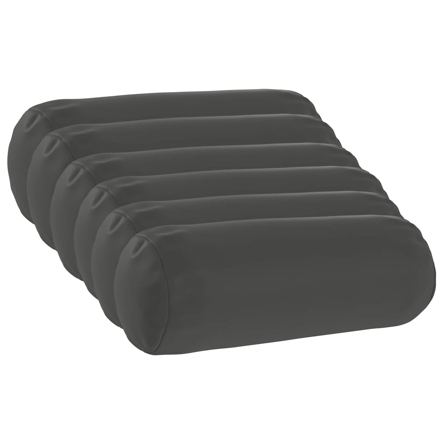 Cushion Cover 6 pcs HEERLEN Anthracite Ø 15 x 40 cm Polyester