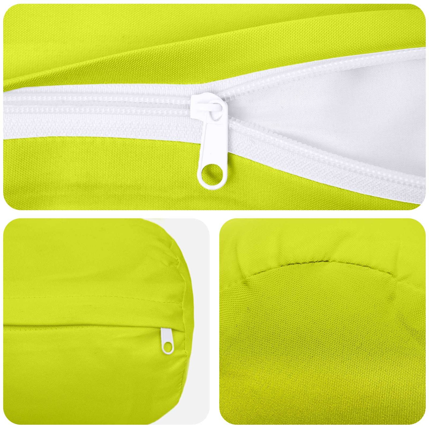 Cushion Cover 2 pcs HEERLEN Bright Green Ø 15 x 40 cm Polyester