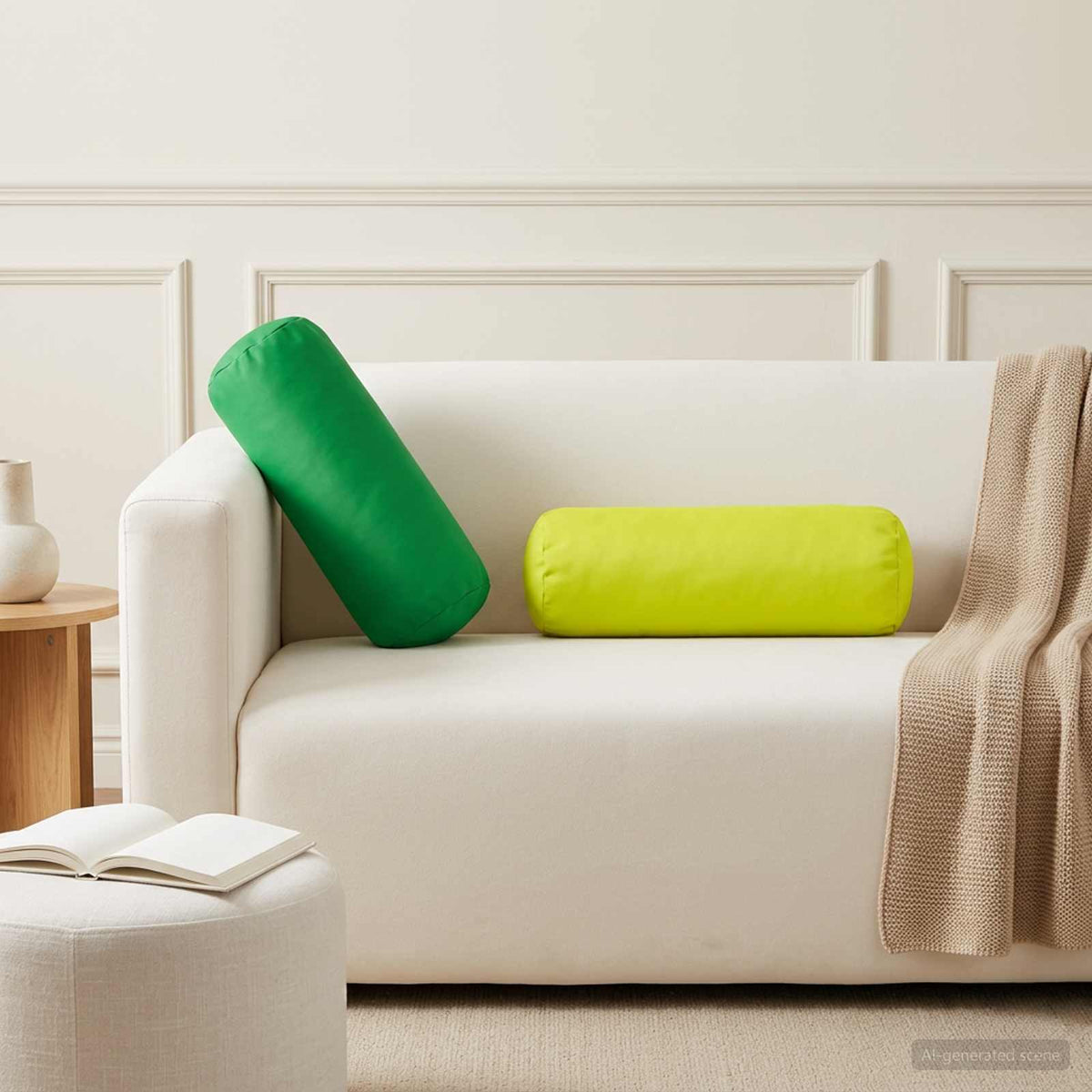 Cushion with Pillow HEERLEN 6 pcs Bright Green Polyester