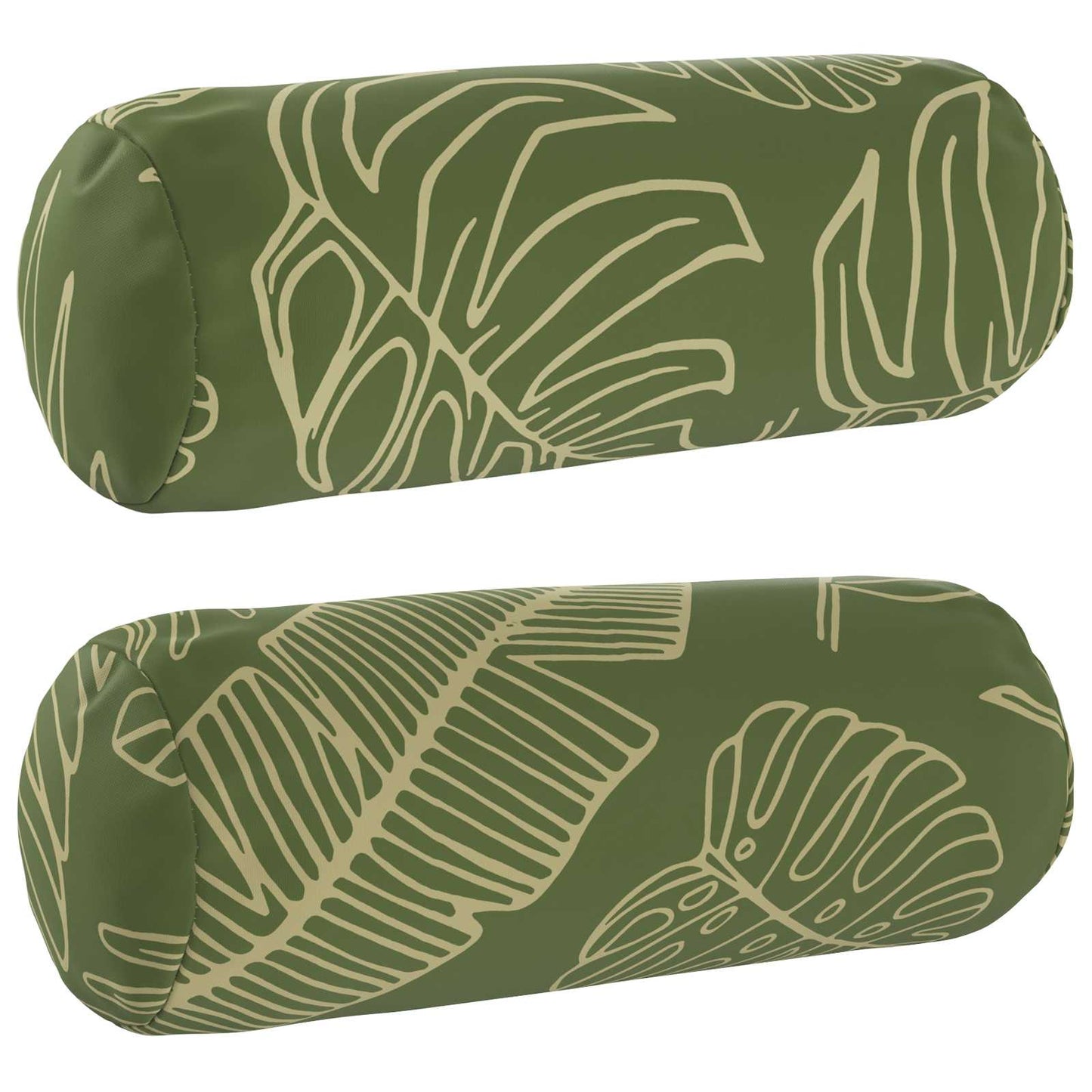 Cushion Cover 2 pcs HEERLEN Leaf Design Ø 15 x 40 cm Polyester