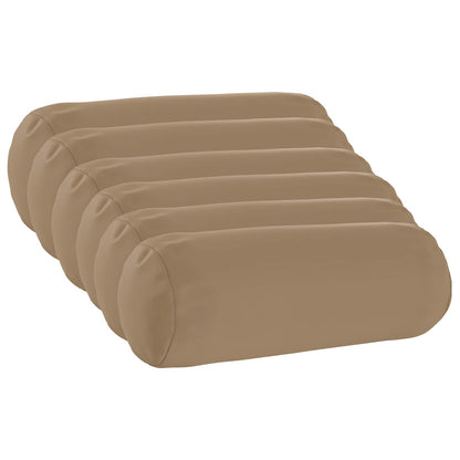 Cushion Cover 6 pcs HEERLEN Taupe Ø 15 x 40 cm Polyester
