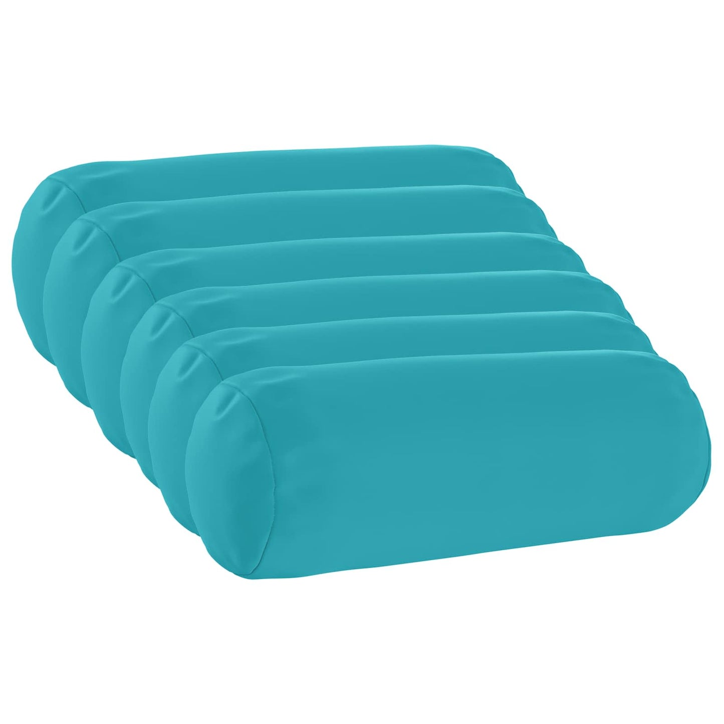 Cushion Cover 6 pcs HEERLEN Turquoise Ø 15 x 40 cm Polyester