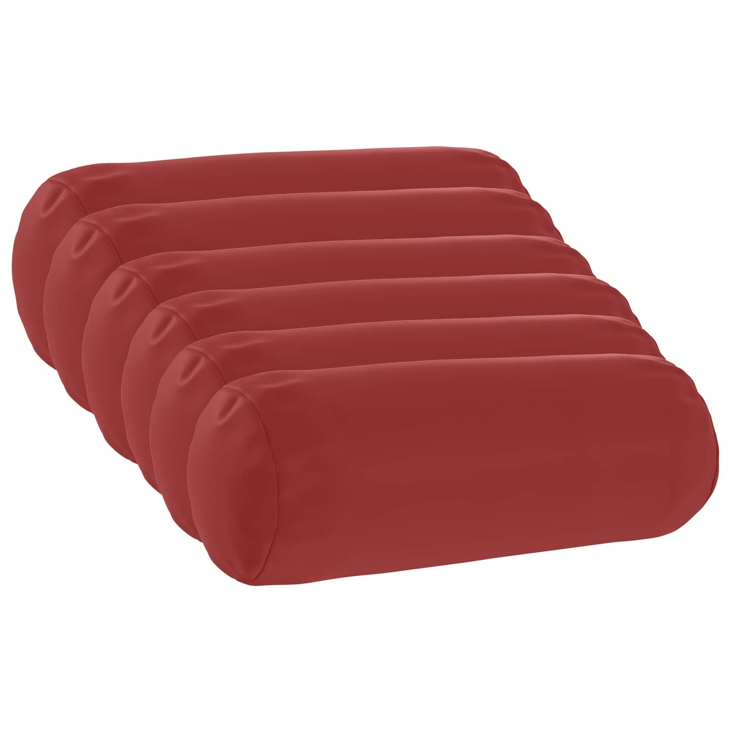Cushion Cover 6 pcs HEERLEN Wine Red Ø 15 x 40 cm Polyester