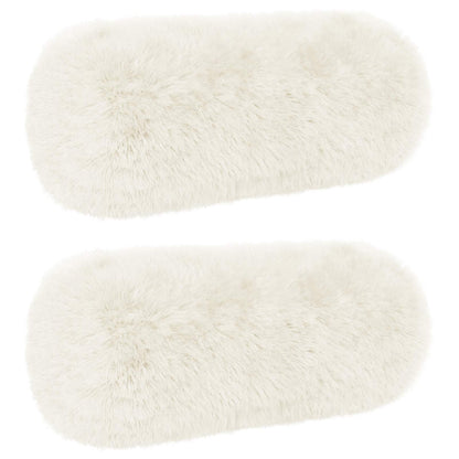Cushion Cover 2 pcs HEERLEN White Ø 15 x 40 cm PV Fleece