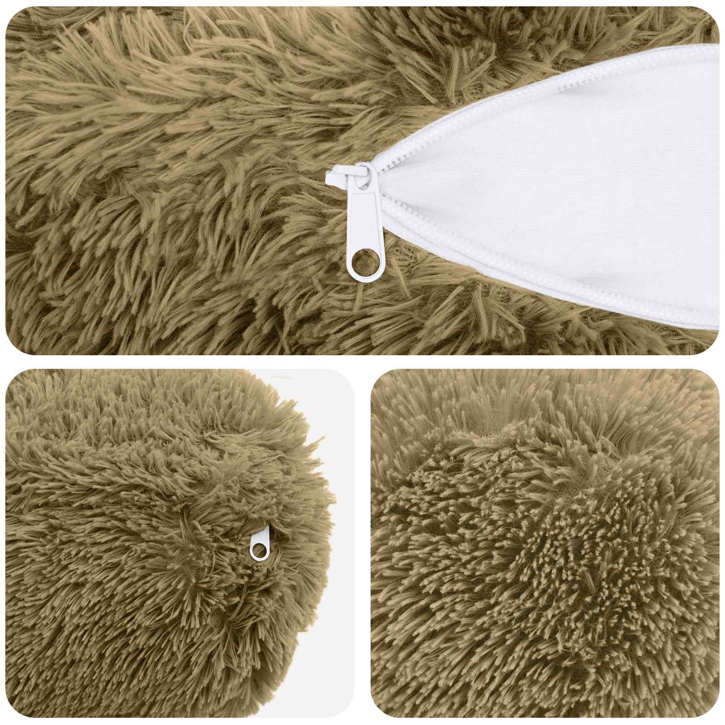 Cushion Cover 2 pcs HEERLEN Light Green Ø 15 x 40 cm PV Fleece