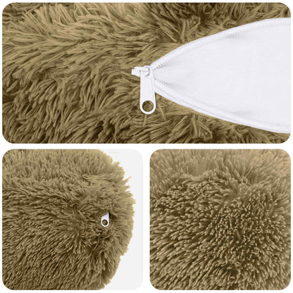 Cushion Cover 2 pcs HEERLEN Light Green Ø 15 x 40 cm PV Fleece