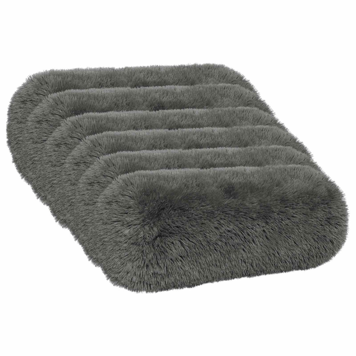 Cushion Cover 6 pcs HEERLEN Light Grey Ø 15 x 40 cm PV Fleece