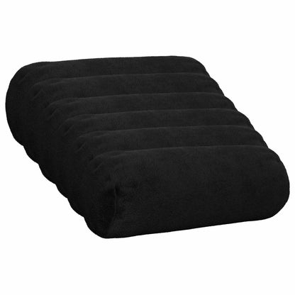Cushion Cover 6 pcs HEERLEN Black Ø 15 x 40 cm Flannel
