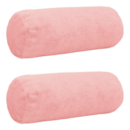 Cushion Cover 2 pcs HEERLEN Pink Dia. 15 x 40 cm Flannel