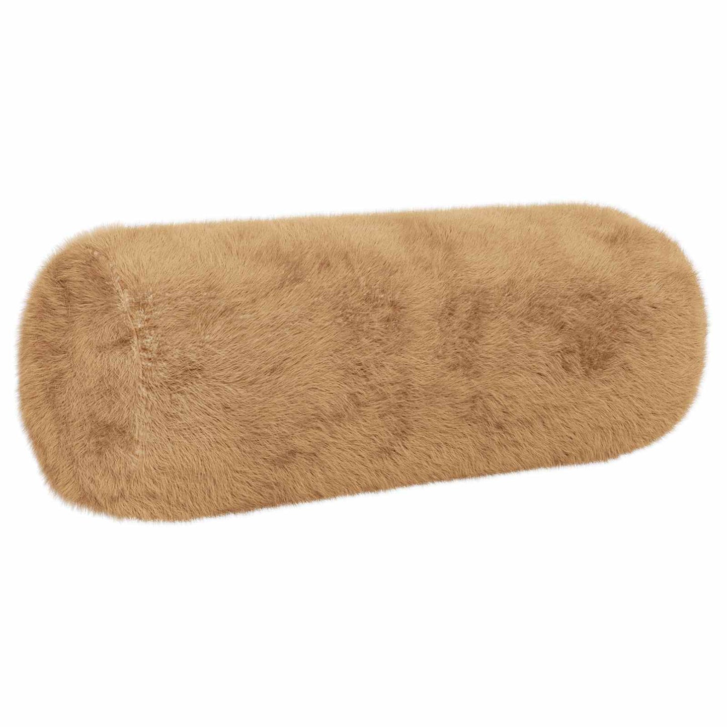 Cushion Cover 2 pcs HEERLEN Taupe Ø 15 x 40 cm Faux Rabbit Fur