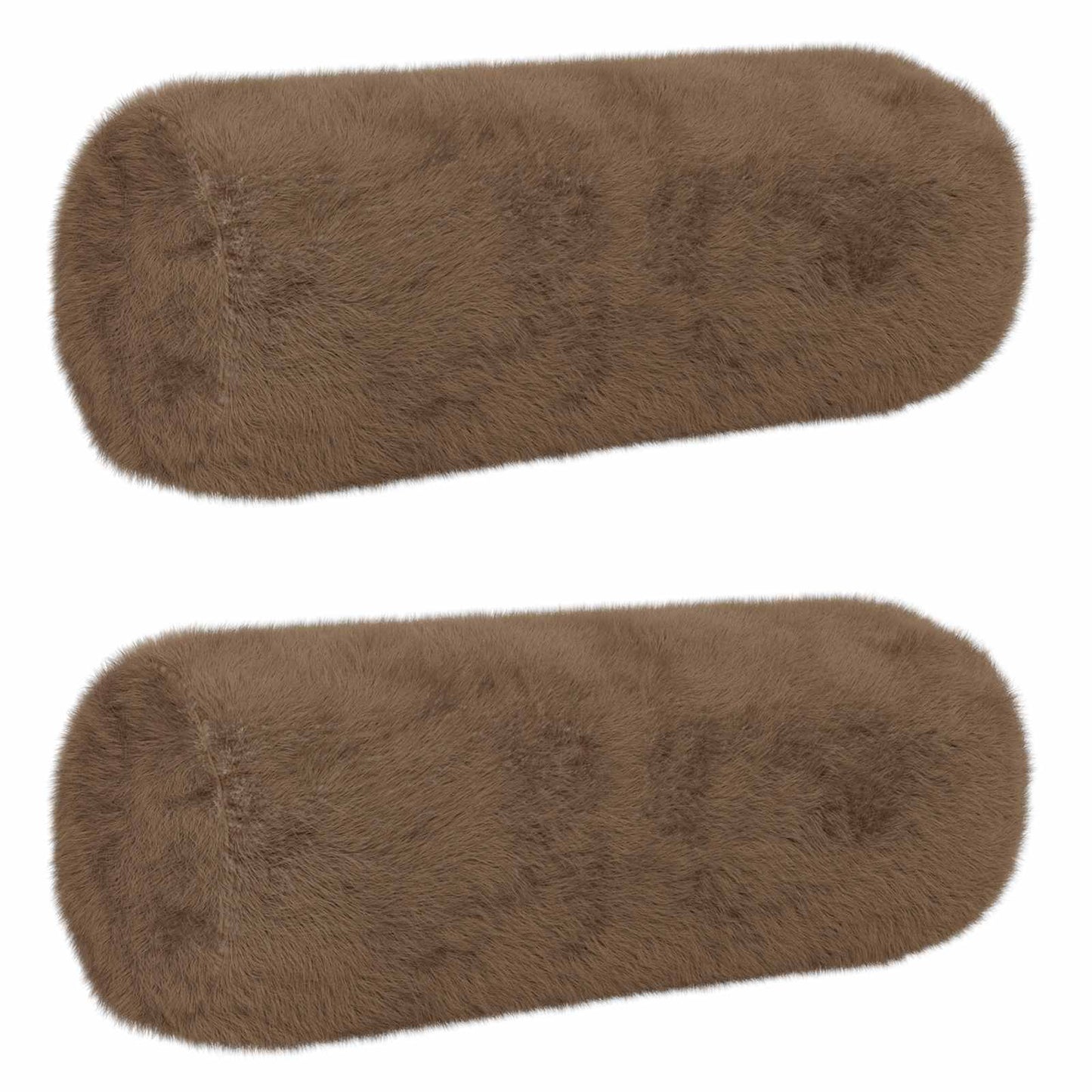 Cushion Cover 2 pcs HEERLEN Light Brown Ø 15 x 40 cm