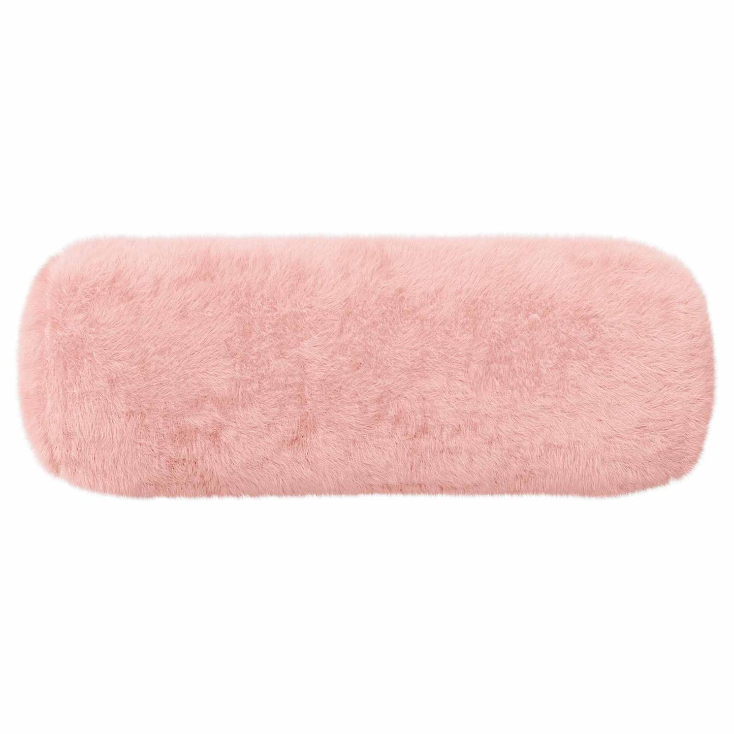 Cushion Cover 2 pcs HEERLEN Pink Ø 15 x 40 cm Faux Rabbit Fur