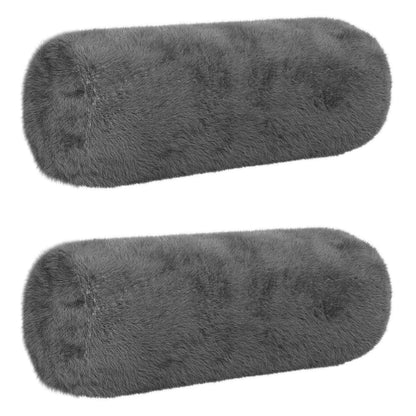 Cushion Cover 2 pcs HEERLEN Dark Grey Ø 15 x 40 cm
