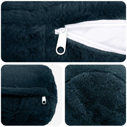 Cushion Cover 2 pcs HEERLEN Navy Blue Ø 15 x 40 cm