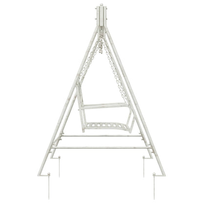 Swing Bench Steel 113 x 121.5 x 168 cm Antique White