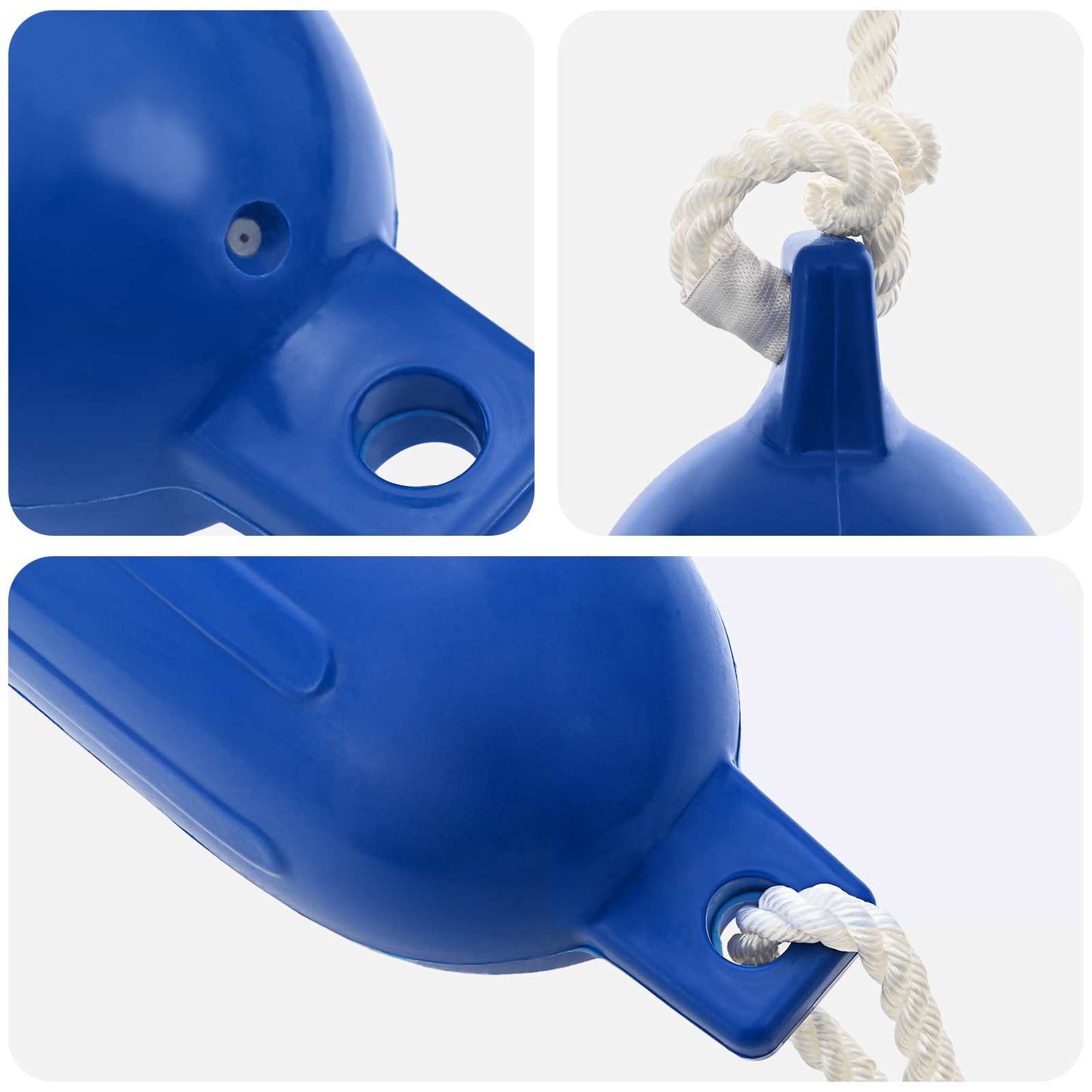 Boat Fenders 2 pcs Ø 14 x 50 cm Blue PVC