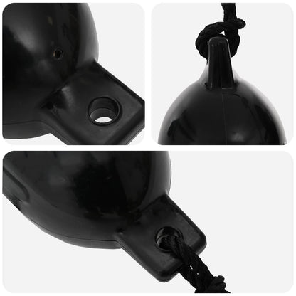 Boat Fenders 2 pcs Ø 14 x 50 cm Black PVC