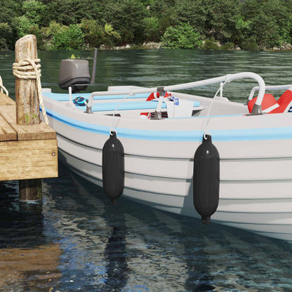 Boat Fenders 2 pcs Ø 14 x 50 cm Black PVC