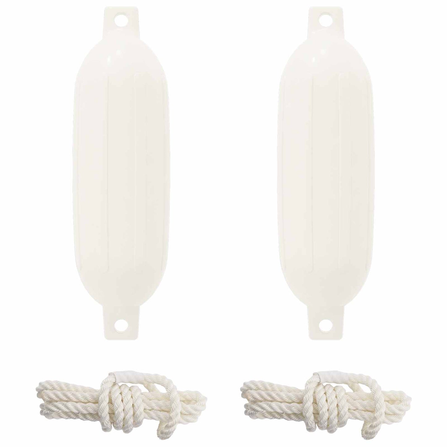 Boat Fenders 2 pcs Ø 14 x 50 cm White PVC