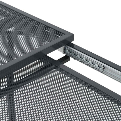 Extendable Mesh Dining Table Anthracite 212 x 90 x 76 cm Steel