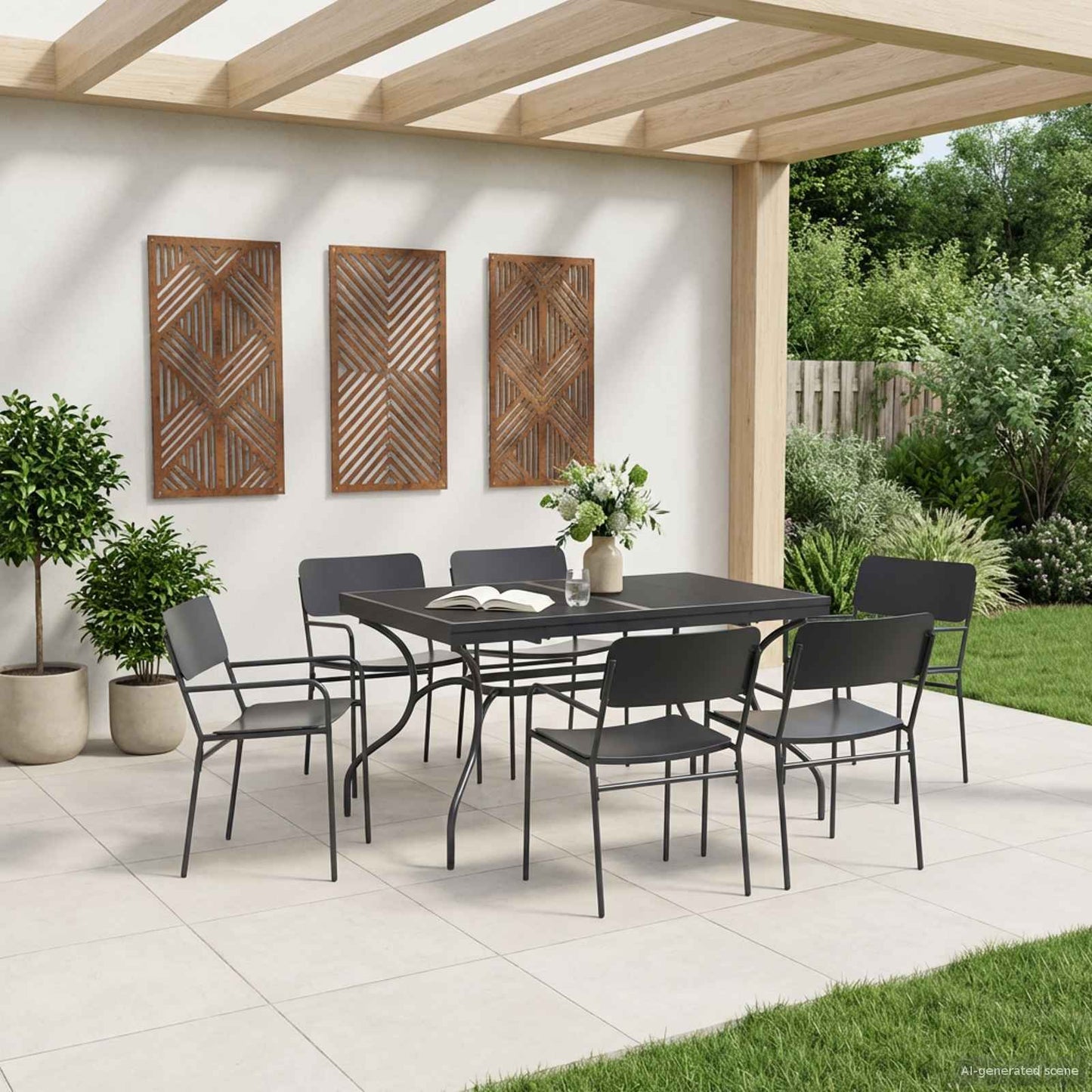Extendable Mesh Dining Table Anthracite 212 x 90 x 76 cm Steel