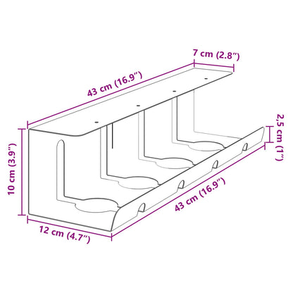 Under Desk Cable Management Tray 2 pcs Anthracite