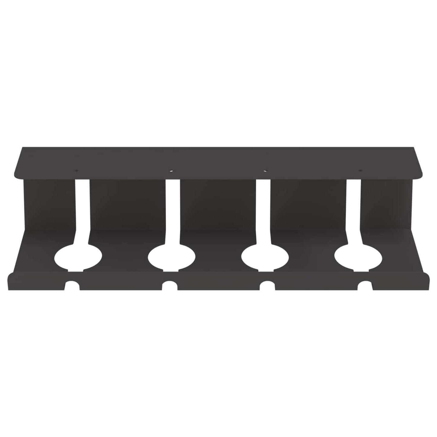 Under Desk Cable Management Tray 2 pcs Black 43 x 12 x 10 cm