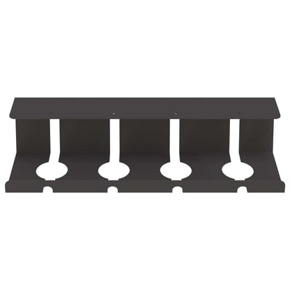 Under Desk Cable Management Tray 2 pcs Black 43 x 12 x 10 cm