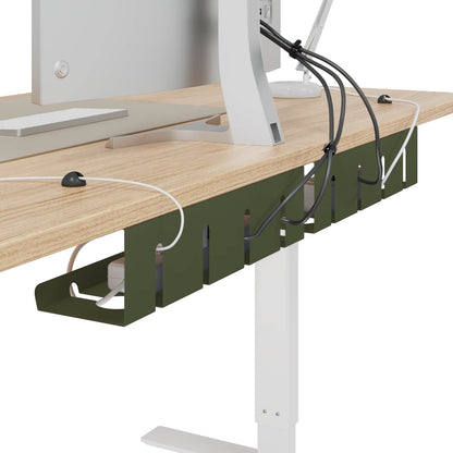 Under Desk Cable Management Tray 2 pcs Olive Green