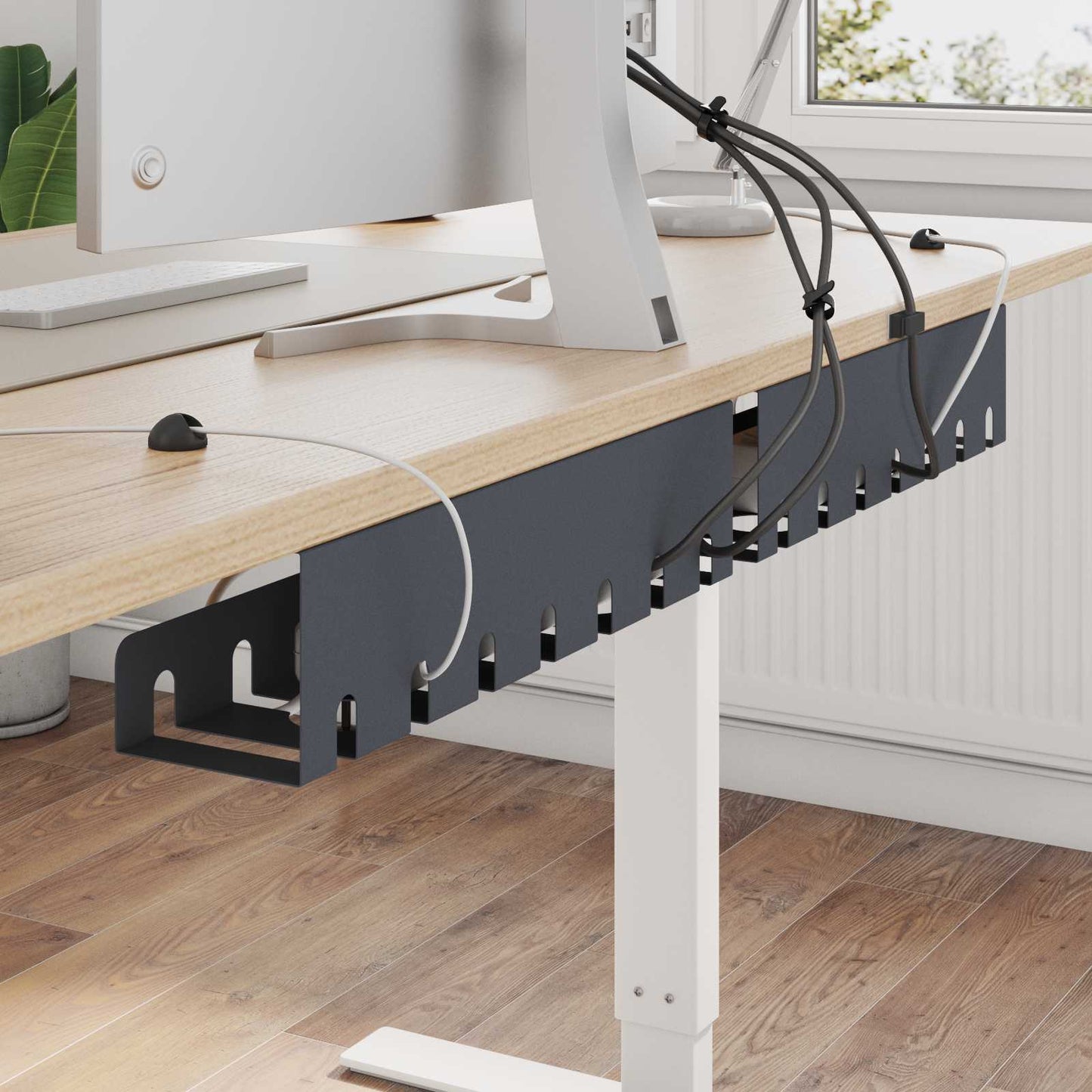 Under Desk Cable Management Tray 2 pcs Anthracite
