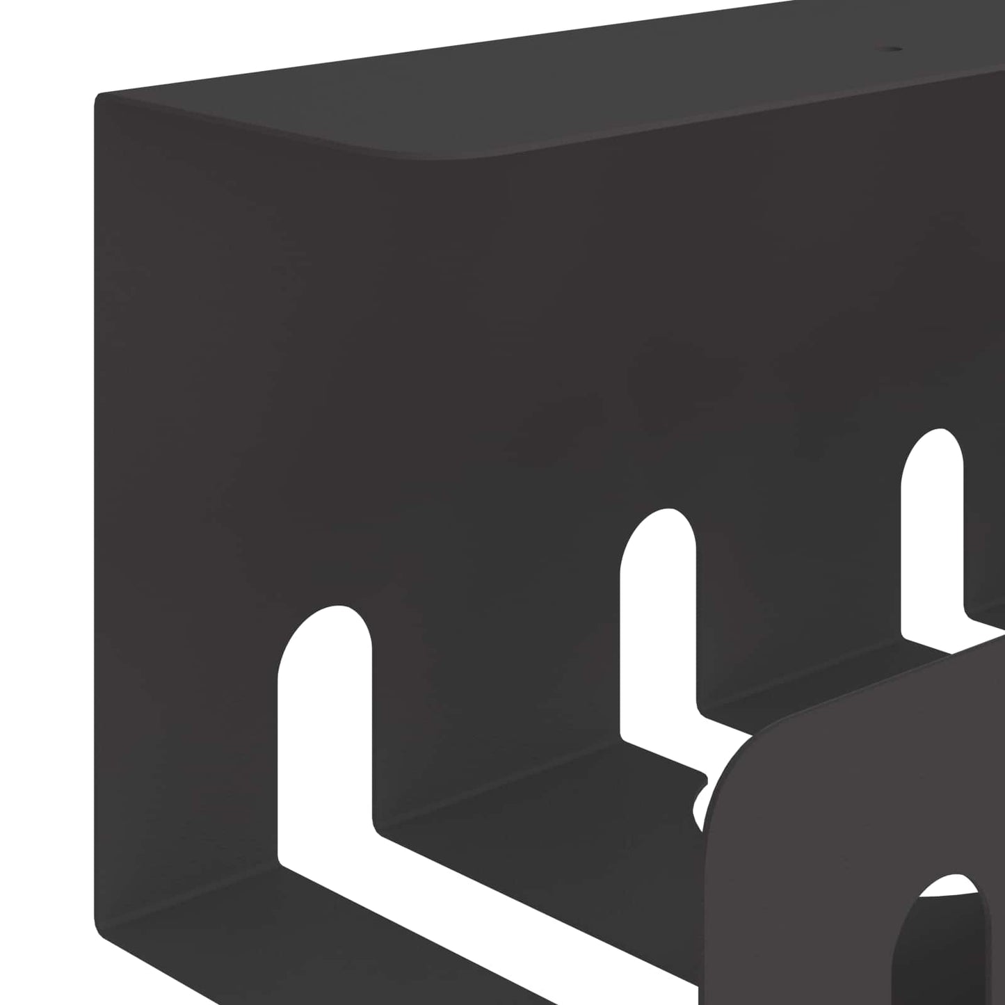 Under Desk Cable Management Tray 2 pcs Black 43 x 10 x 10 cm